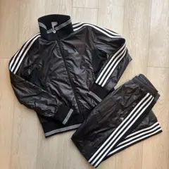 【美品】adidas ブラック ジャージ 3本ライン　上下　レディース