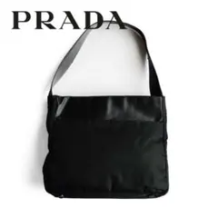 PRADA Nylon Leather Black Shoulder Bag