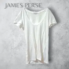 【JAMES PERSE】　半袖Tシャツ　クルーネック　ホワイト　白　コットン