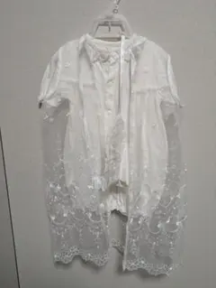 【美品】プチファミ　ベビードレス3点セット　50-60サイズ