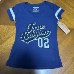 TRUE RELIGION 半袖Tシャツ ネイビー XXS 紺色　トップス　新品のサムネイル