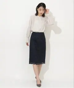 【新品】NATURAL BEAUTY BASIC スカラレースタイトスカート