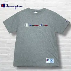 Champion チャンピオン Tシャツ 半袖 ロゴ刺繍 マルチカラーロゴ M
