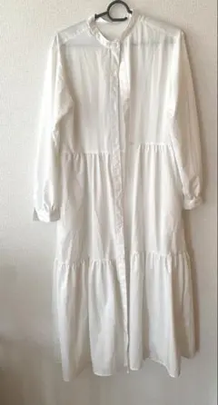 GU 長袖シャツワンピース ホワイト Sサイズ 入園式 卒園式 入学式 卒業式