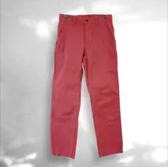 Johnbull ストレートパンツ S レッドピンク カラーパンツ 日本製