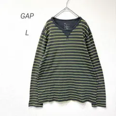 GAP ボーダーロンT Y2K グランジ 好配色 フェード オーバーサイズ　Lのサムネイル