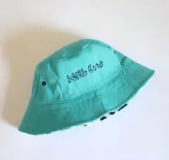 キッズ　帽子　ハット　キャペリン　グリーン　子供用帽子