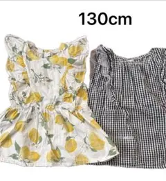 130cm 女の子　トップスセット
