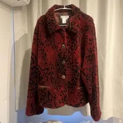 赤黒ヒョウ柄 ジャケット