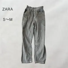 ZARA ザラ ハイウエストデニムパンツ フリル付き カジュアル 春夏 デニム