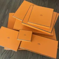 【箱のみ】エルメス　オレンジ ギフトボックス セット8個