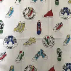スニーカー柄の生地(ホワイト) 1m