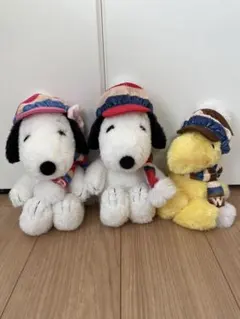 スヌーピー ベル　ウッドストック　ぬいぐるみ 3点セット