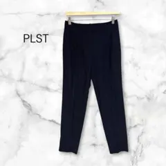 PLST テーパードスラックスパンツ ネイビー M 冬コーデ オフィスカジュアル