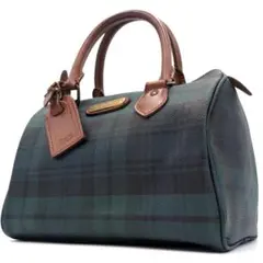 極美品✨️ ポロラルフローレン ミニボストン ハンドバッグ チェック柄 PVC