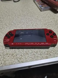 ​【訳あり・充電器なし】PSP-3000 レッド/ブラック★32GBメモステ付
