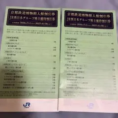 京都鉄道博物館入館割引券 JR西日本グループ株主優待割引券 冊子✕２冊