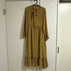ロングワンピース RETOROGIRL イエロードット