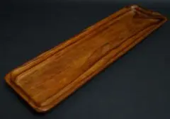 煎茶道具 竹仙造天然肥松製 刳り貫き煎茶盆 一文字盆 長さ36.4㎝☆美しい木目 煎茶道具 竹仙造天然肥松製 刳り貫き煎茶盆 一文字盆 長さ