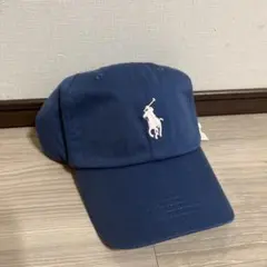 ［新品］POLO ネイビー ピンク ポニー 帽子 キャップ タグ付 ポロ