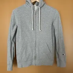 Champion ジップアップパーカー グレー　チャンピョン　灰色