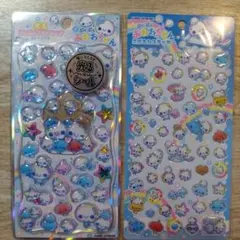 正規品　あわわちゃん　シールセット　光るジュエルプチドロップ　エポキシステッカー