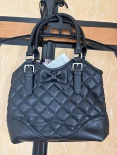 melume リボンバケツバッグ ショルダーバッグ ブラック しまむら 