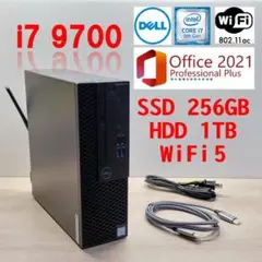 Core i7 9700／無線LAN内蔵／16G／SSD256GB／HDD1TB
