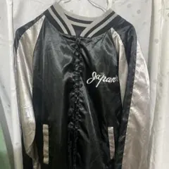 Japan刺繍 スカジャン 黒/シルバー