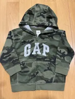 80 babygap パーカー カモフラ 迷彩 くま耳 上着ジップアップ
