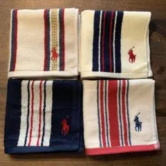 ラルフローレンハンドタオル 4枚セット Eセット