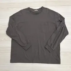 GU ジーユー　ヘビーウェイトビッグT サイズXL ロンT ダークグレー　ロンT