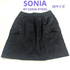 ♥セール【SONIA RYKIEL】黒のポケット付きタイトスカートのサムネイル