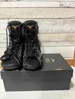 Mizuno フィニッシャー MIDボクシングシューズ ブラック/ゴールド 27