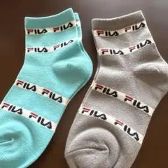 FILA ソックス 水色 とグレー