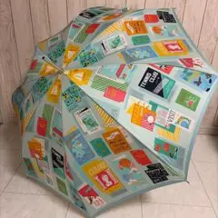 【新品未使用】kate spade new york 長傘 雨傘 イラスト 総柄