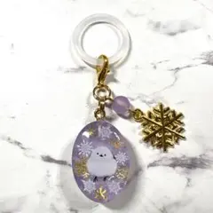 7055☆ シマエナガ キーホルダー チャーム レジン ハンドメイド - メルカリ