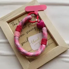 スマホホルダー　携帯ストラップ　ピンク　ハート　推し色　桃色　キーホルダー　韓国