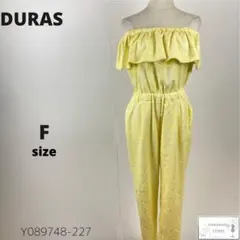 訳あり DURAS デュラス ジャガードフリルベアオールインワン 上品 総柄のサムネイル