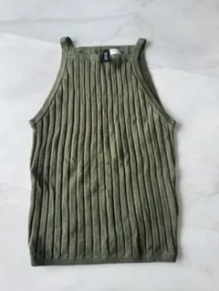 H&M DIVIDED オリーブグリーン タンクトップ XS