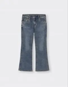 【GU】スリムフレアジーンズNTQ+EC(丈短め) ブルー