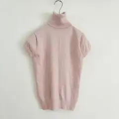 Apuweiser-riche タートルネックニット M ピンク 半袖