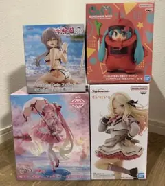 最新プライズフィギュア まとめ売り　4点セット 初音ミク 宇崎ちゃんは遊びたい！