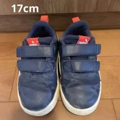 Puma ネイビー スニーカー ベルクロ　17センチ