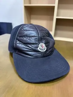 MONCLER キルティングデザイン ベースボールキャップ 黒