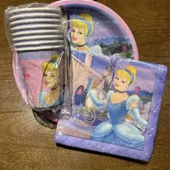 Disney シンデレラ パーティーセット プレート　ナプキン　紙コップ