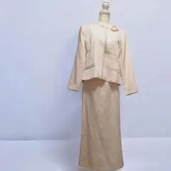 新品未使用 ノーカラー フック釦 大きめ スカート セットアップ 日本製 3XL