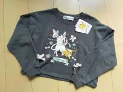 140サイズ トレーナー ニンフィア イーブイ しまむら ポケモン ダークグレー