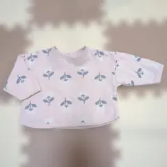 プチバトー 花柄ピンクトレーナー 12m/74cm
