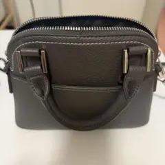 マウジー moussy AZUL グレー レザー ハンドル付きショルダーバッグ